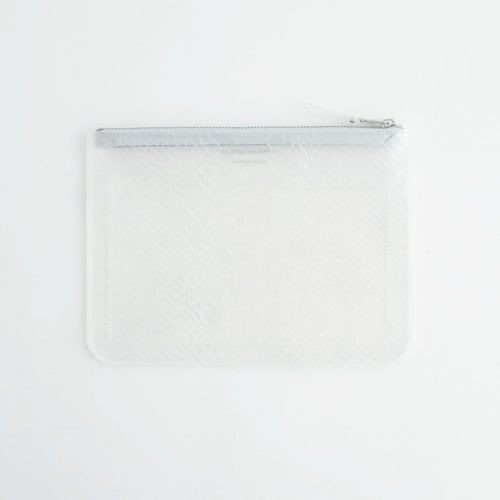 ZIP POUCH L - TRANSPARENT SNAKE #CLEAR [8Z-T510-051]