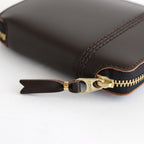 二つ折りZIP財布 - TRIPLE STITCH #Brown [8Z-S210-051]