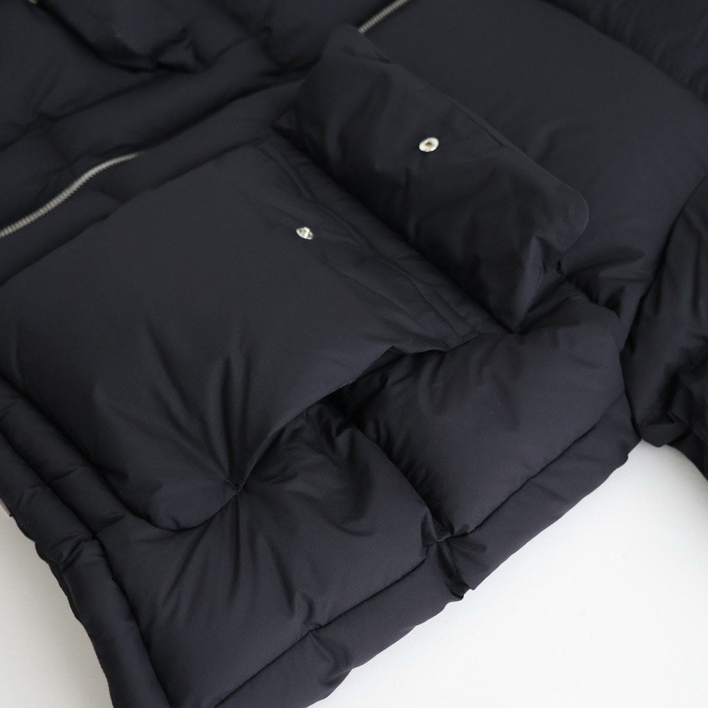 SUPER LIGHT NYLON RIPSTOP DOWN BLOUSON #BLACK [A26AB01NL]