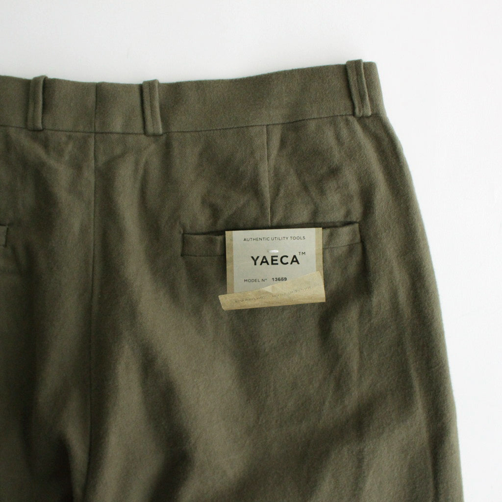 CHINO CLOTH PANTS TUCK STRAIGHT #olive [13659]