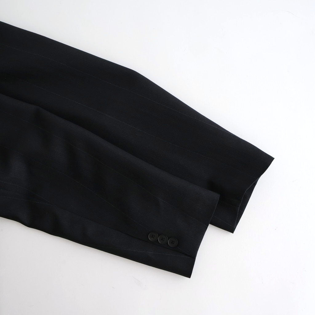 BLUEFACED WOOL JACKET #CHARCOAL NAVY STRIPE [A26SJ01BA]