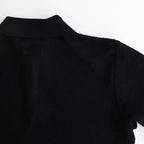 SHEER LIGHT KNIT SKIPPER LS #BLACK [ST.1150]