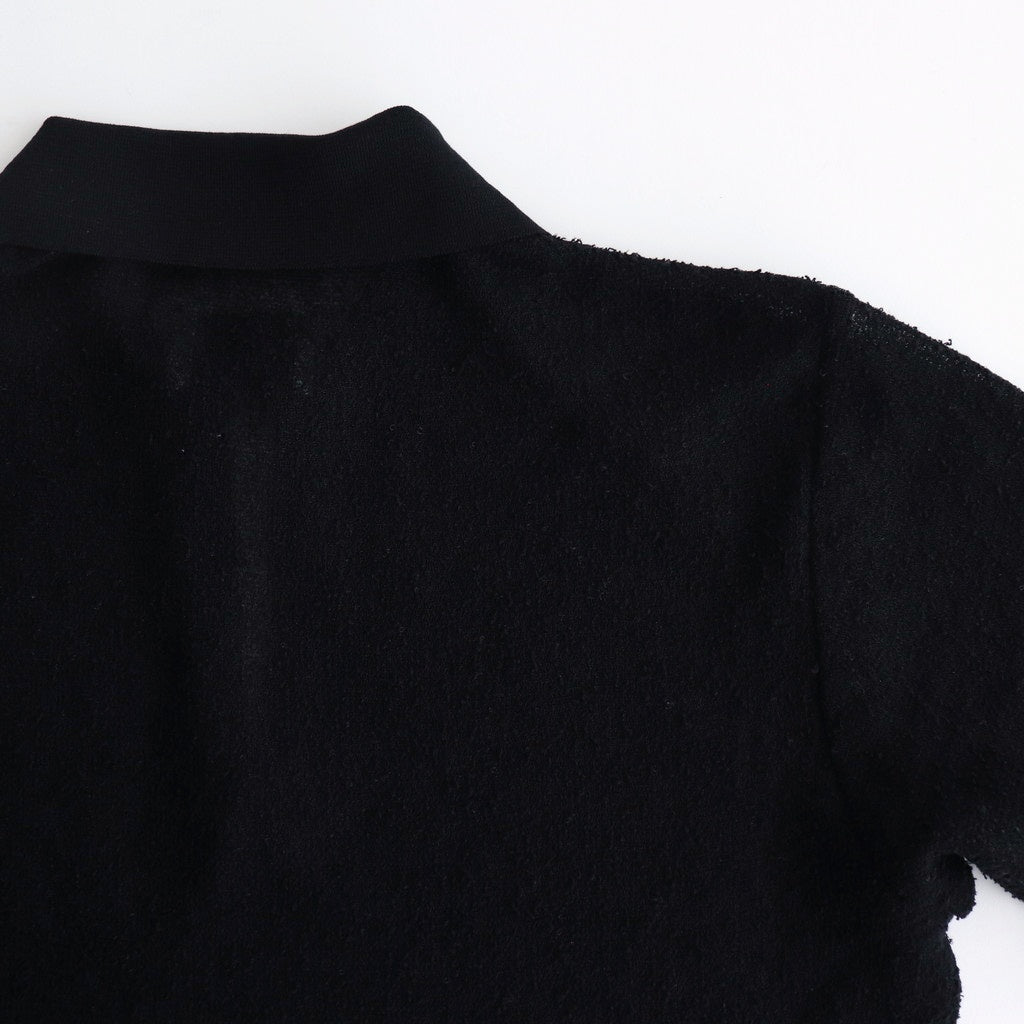 SHEER LIGHT KNIT SKIPPER LS #BLACK [ST.1150]