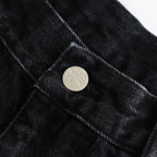 Selvage Denim Two Tuck Pants #BLACK_DARK FADE [GU253-40061DB]