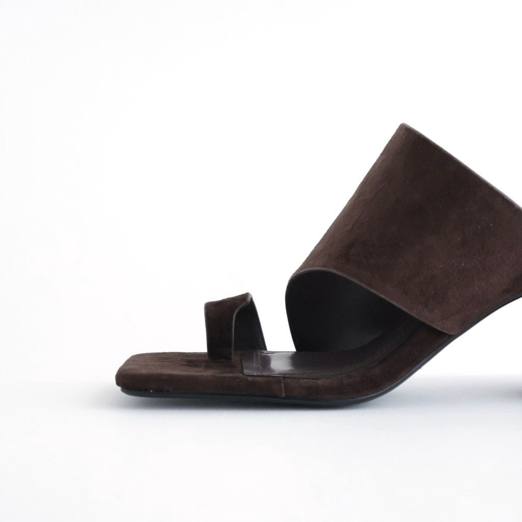 Square Suede Sandals #D/BRN [12611026]