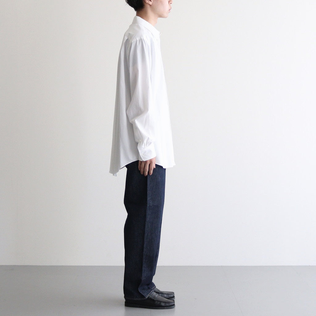 WASHED FINX TWILL SHIRT #WHITE [A25AS01TN] - ciacura 三重県四日市