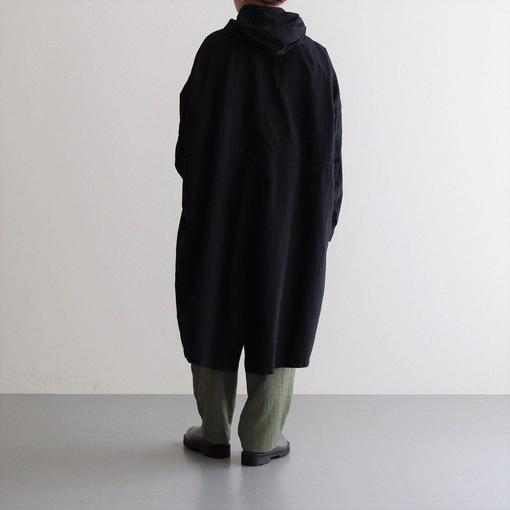 FMFOCT| Nylon Tussor Garment Dye Mod Coat #BLACK [RB_FR1003CT]
