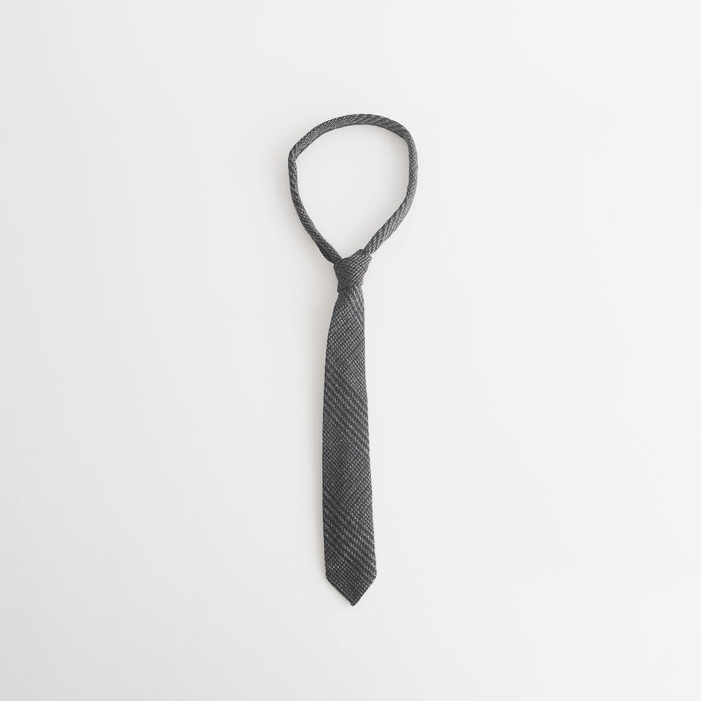 tweed necktie #dark brown [xu-c-twn]