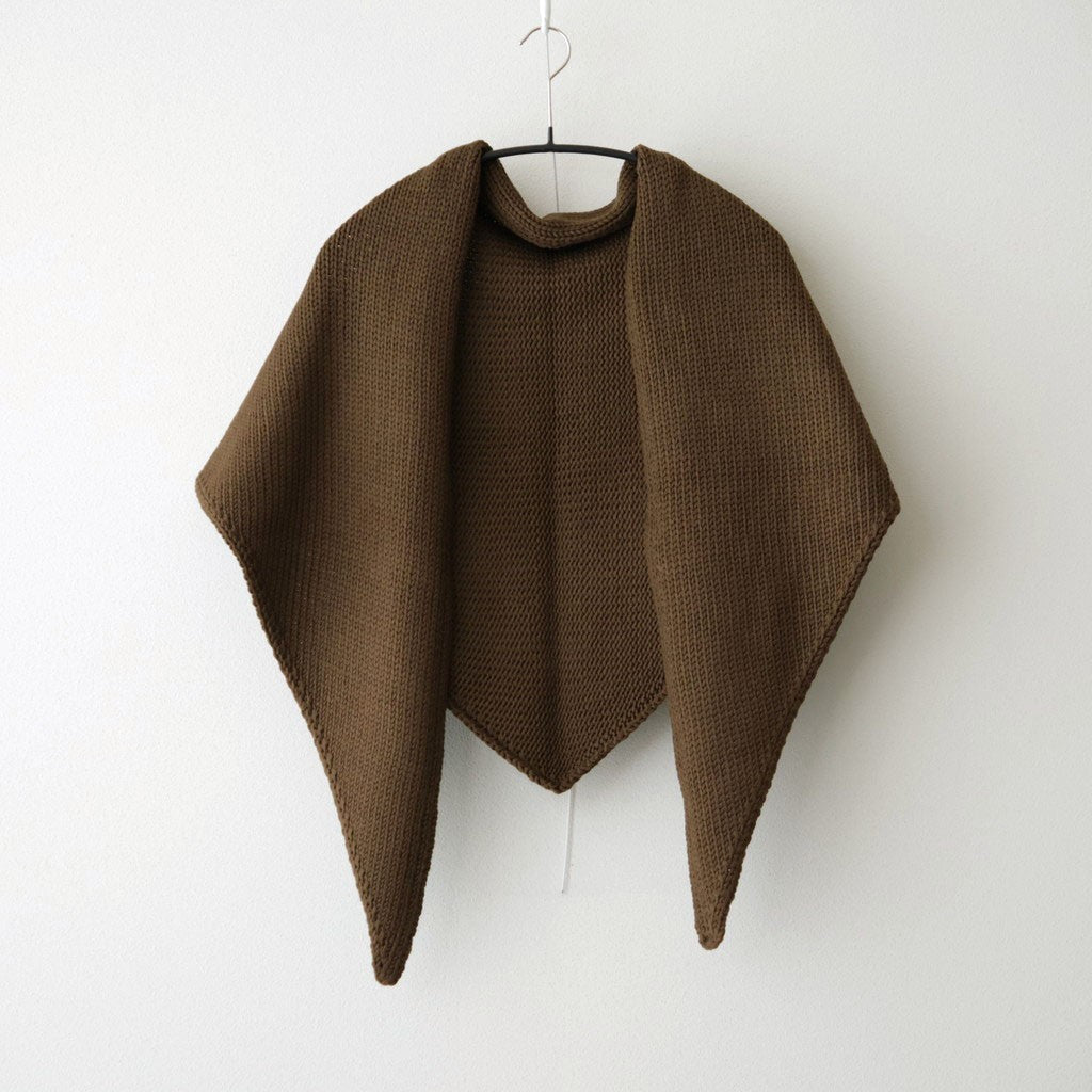 Soft Wool Triangle Stole #BROWN [GU263-90601]