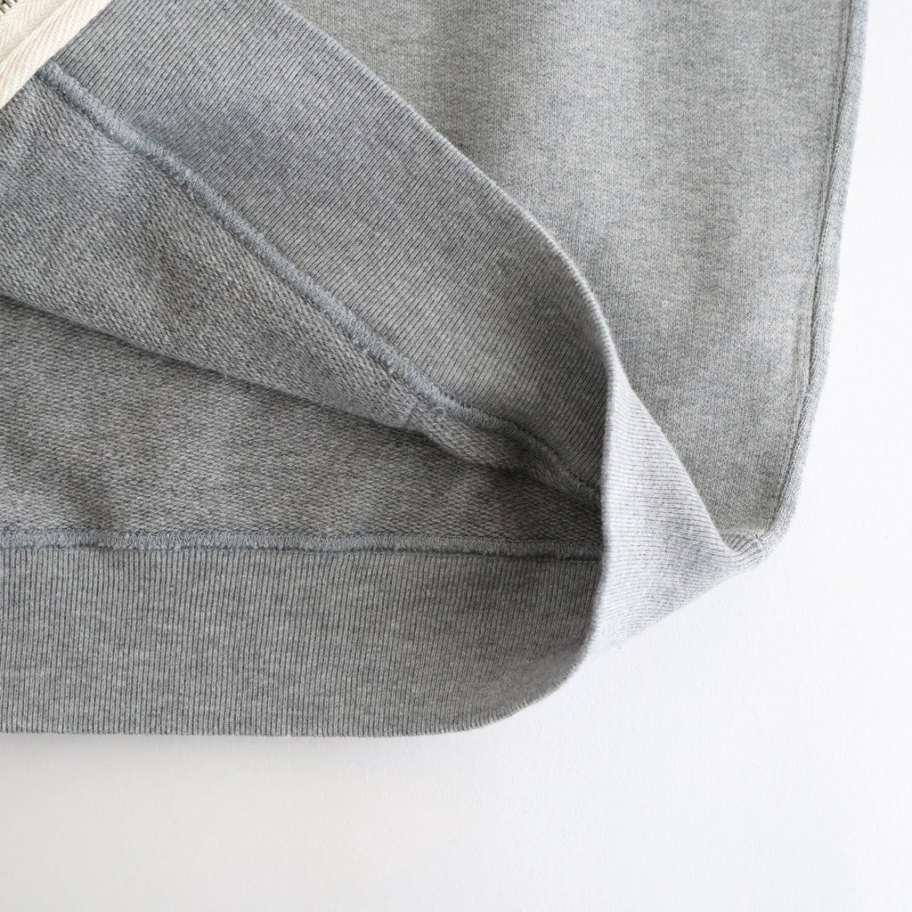 PRODUCT DYED PIMA LIGHT SWEAT ZIP PARKA #TOP GRAY [A25AP01MS]