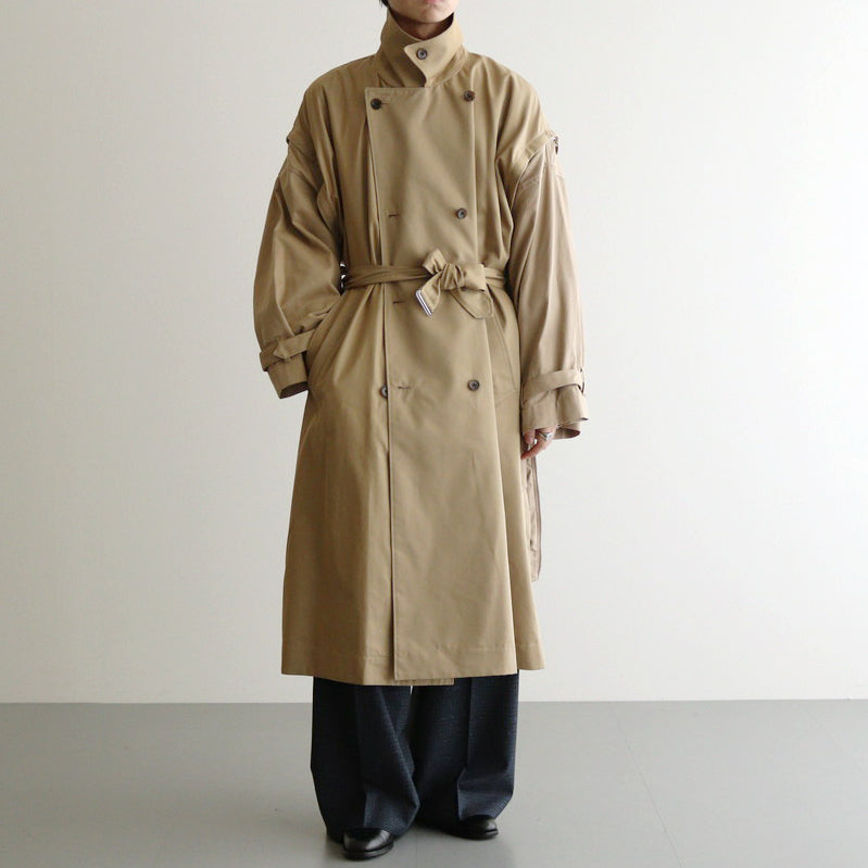 DETACHABLE WIDE TRENCH COAT #KHAKI [YK24FW0736C]