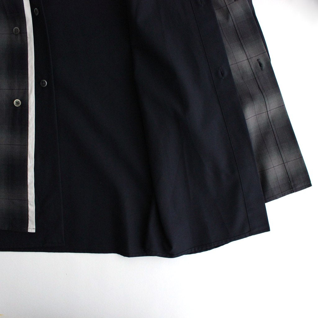 OVERSIZED LAYERED SHIRT #NAVY CHECK [ST.547-2]