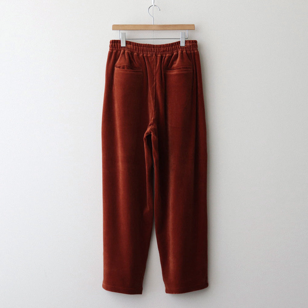 Compact Velour Easy Pants #BRICK [GM243-70292]