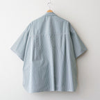 CORPORATE UNIFORM S/S SHIRT #GREEN STRIPE [FSC261-50103B]