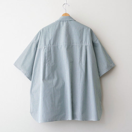 CORPORATE UNIFORM S/S SHIRT #GREEN STRIPE [FSC261-50103B]