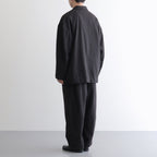 縮絨ウールタックワイドPT #DARK BROWN [D225-P303]