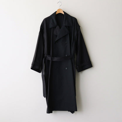 DETACHABLE WIDE TRENCH COAT #BLACK [YK24FW0736C]