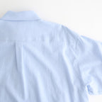 COTTON SILK OVERSIZED SS SHIRT #SAX [ST.1498]