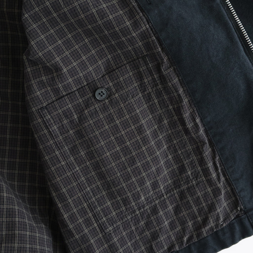 綿オックス 製品加工ブルゾン #BLACK [HP-J016-051]