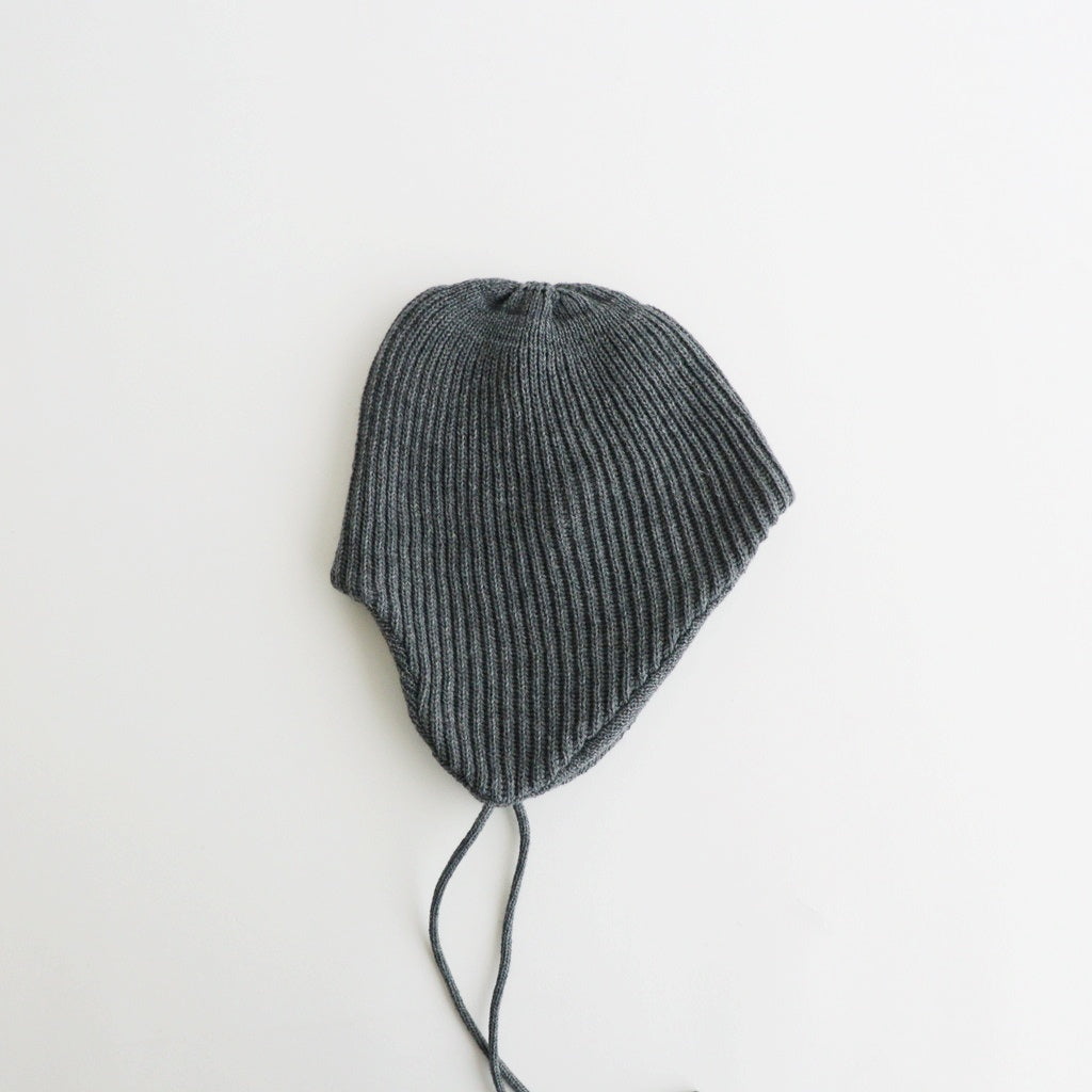 EAR FLAP BEANIE #D.GRAY [R5115-AW25]