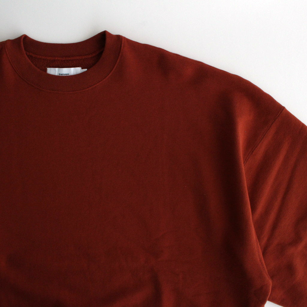 AZUMA Terry Crew Neck Sweat #BRICK [GU243-70195C]