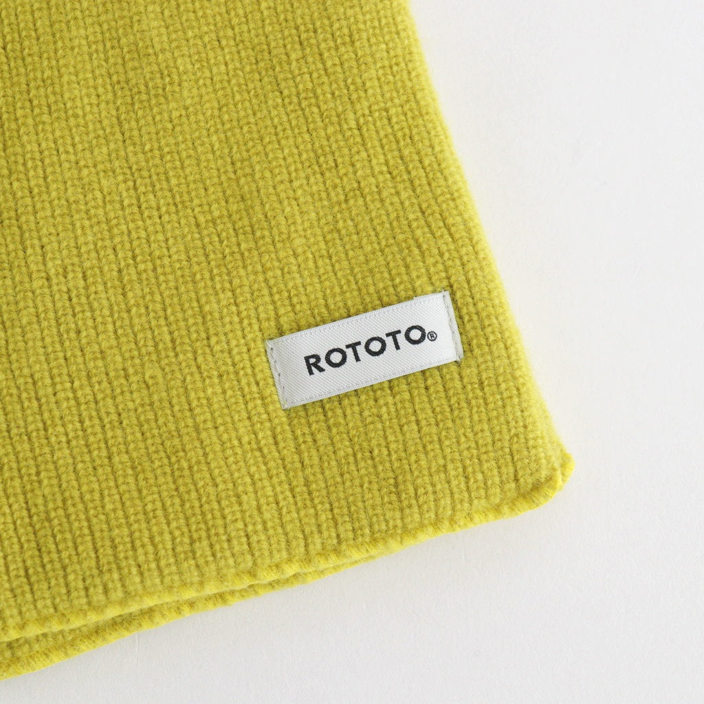 MERINO LAMBS WOOL SOCKSTOLE #LIME [R5128-AW25]