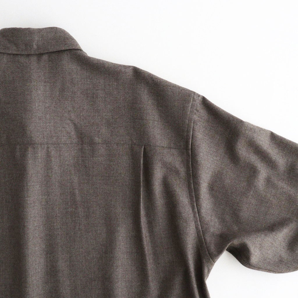 SUPER LIGHT WOOL SHIRT #TOP BROWN [A26AS02OS]