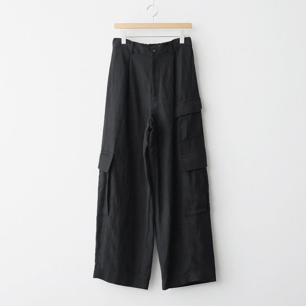 VIS/LI/RA TWILL CARGO TROUSERS #BLACK [ST.1434]
