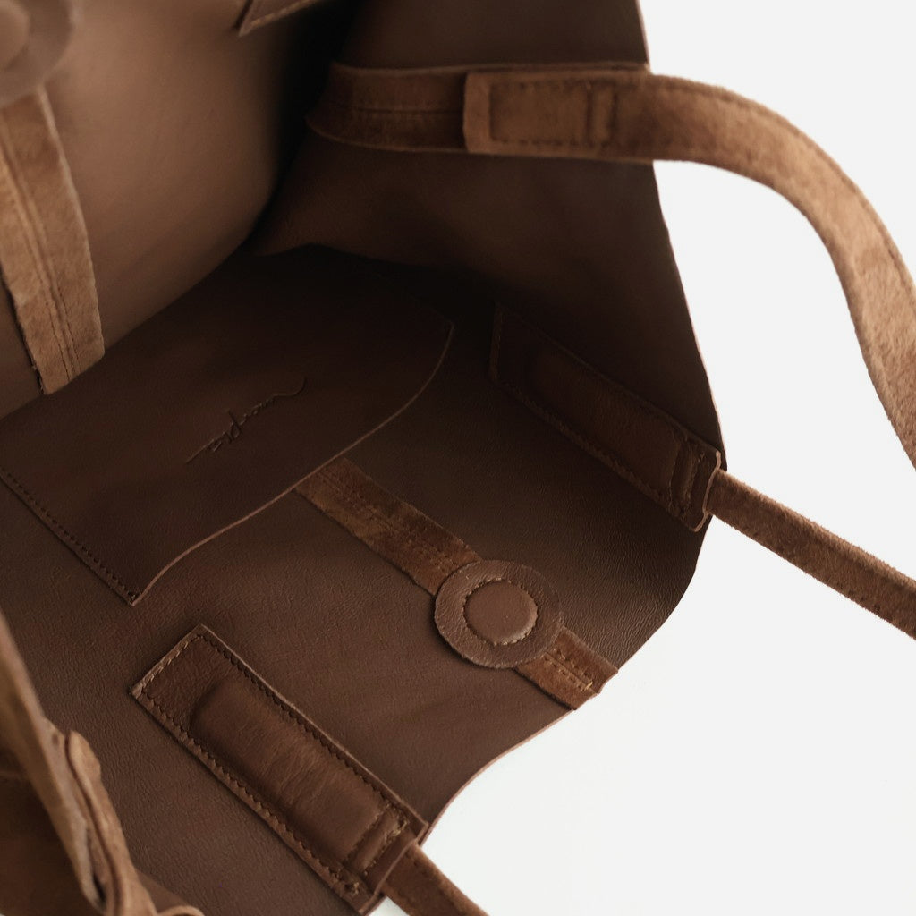 3WAY MEDIUM TOTE（OIL SUEDE） #COFFEE BROWN [MS-1]