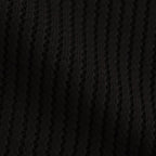 Stripe Mesh Knit Shirt #Black [2501-008]