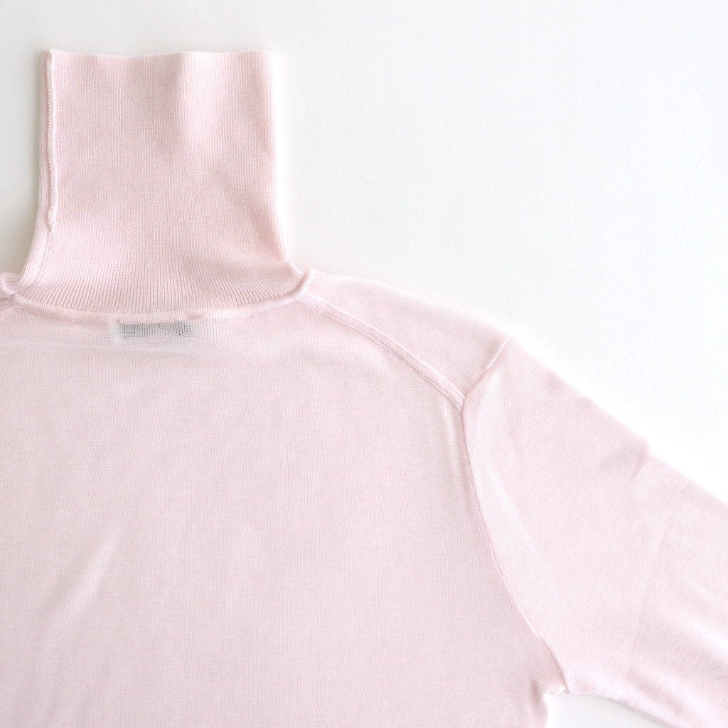 TENCEL SILK CIRCULER RIB TURTLENECK SWEATER #PINK(012) [KRAGGW0703]