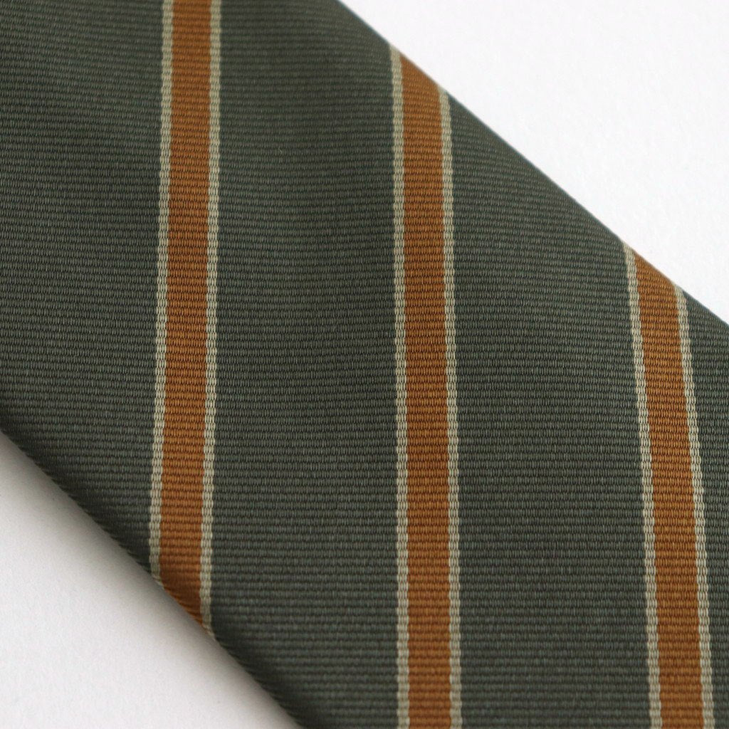 SILK STRIPE TIE #OLIVE STRIPE [A25AT01SS] - ciacura 三重県四日市市