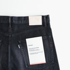 Selvage Denim Five Pocket Wide Straight Pants #BLACK DARK FADE [GU263-40059DB]