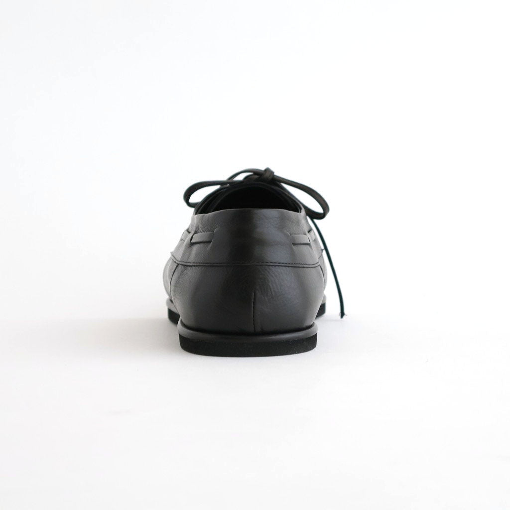 SOFT LEATHER DECK SHOES #BLACK [A26SS03QD]
