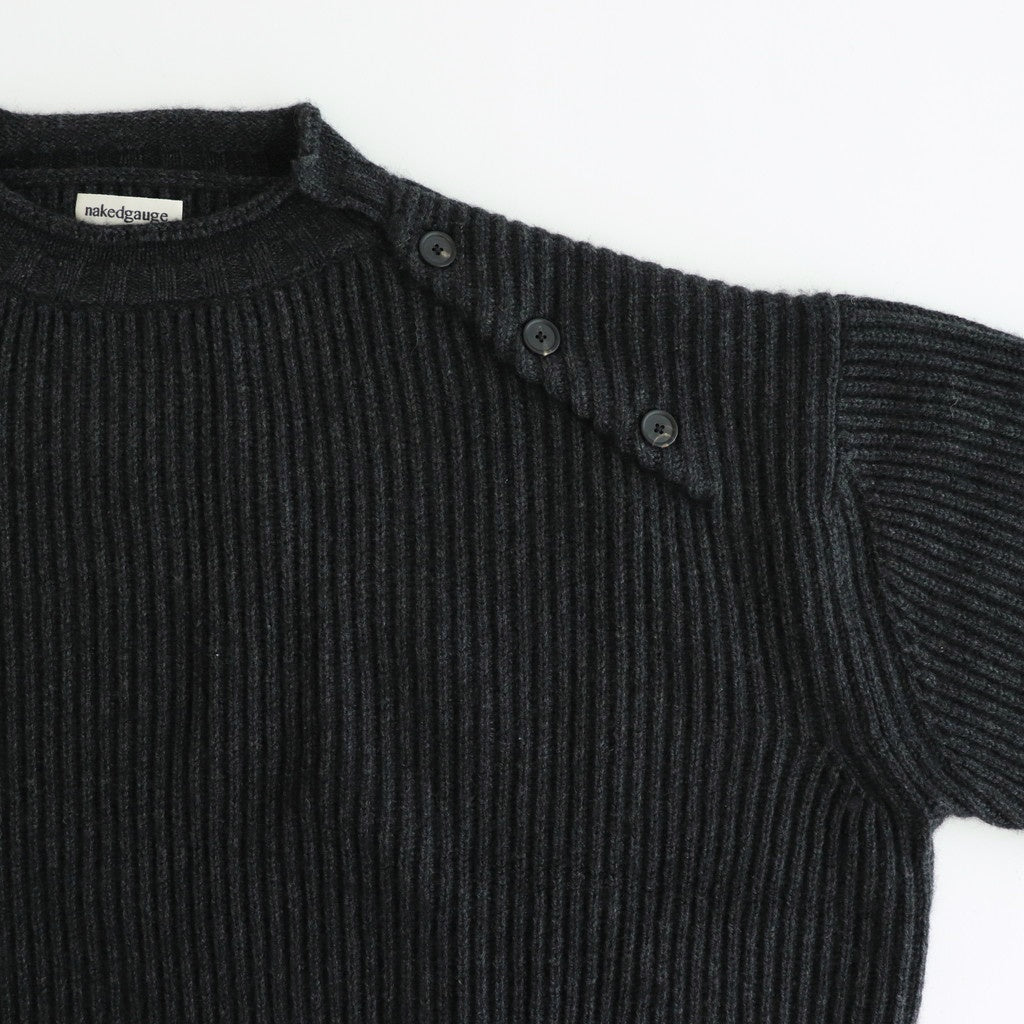 COMFORT BLEND YARN LOOSE FIT SWEATER #CHARCOAL [N0011]