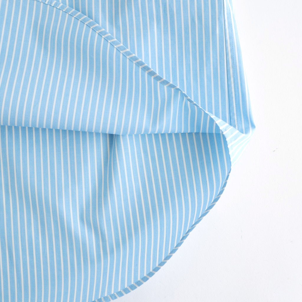 Cotton Poplin Striped Classic Shirt #Blue [OFH010SH12]