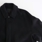 Light Melton Oversized Coat #BLACK [GU253-10270B]