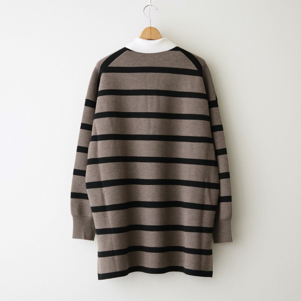 Rugby Shirt #BEIGE BROWN×BLACK [I26AW-K8]