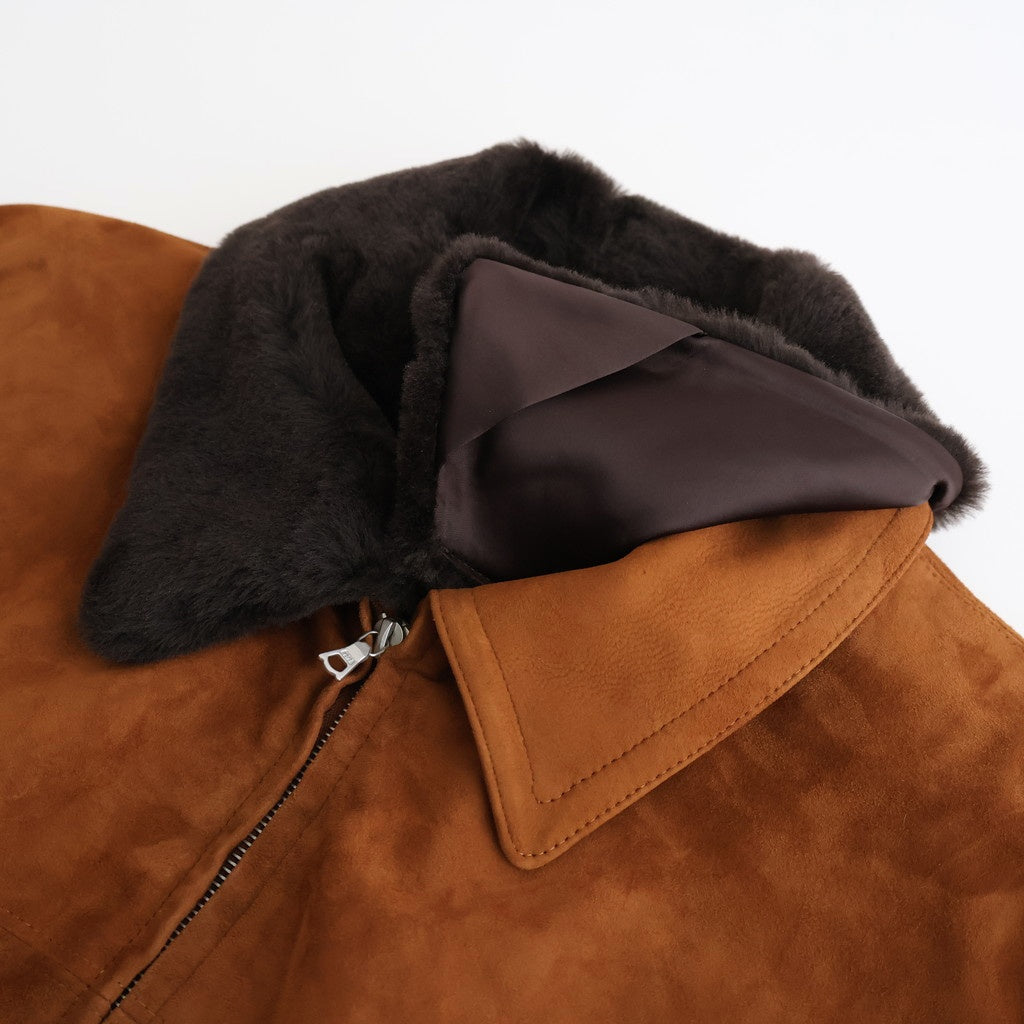 GOAT SUEDE ZIP BLOUSON #CAMEL BROWN [A25AB01GS]