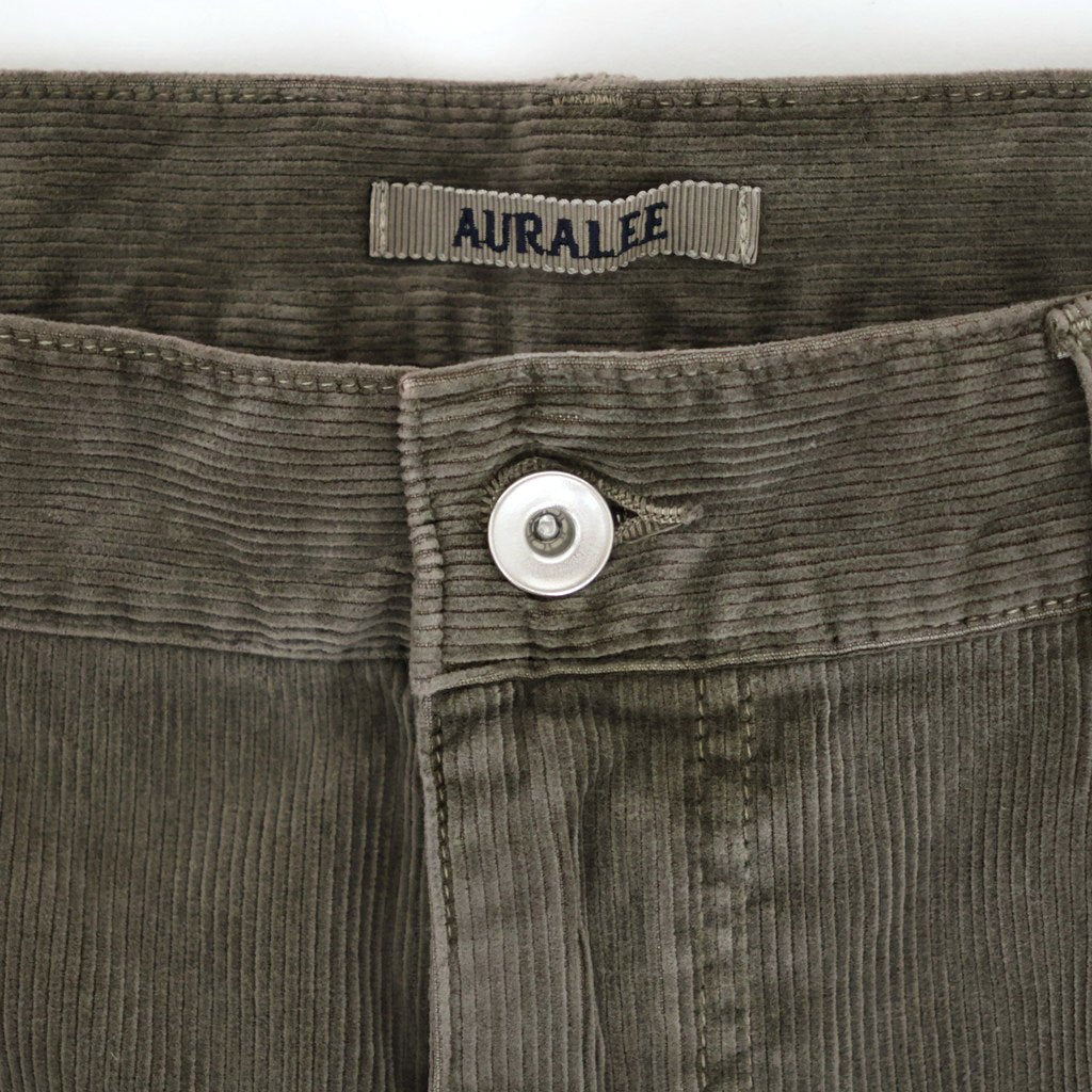 GARMENT-DYED FINX CORDUROY 5P WIDE PANTS #OLIVE BROWN [A26AP01FX]