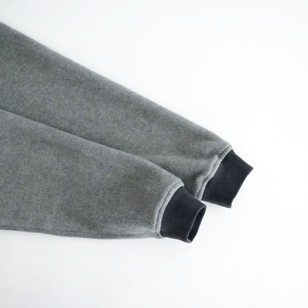 PURE SILK COMFORT FLEECE ZIP BLOUSON #TOP GRAY [A26AB01SF]