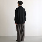 EXTRA FINE WOOL KNIT SKIPPER LS #BLACK [ST.1136]