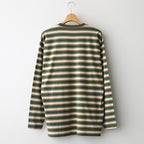 GRADIENT STRIPE JERSEY L/S TEE #FADE BROWN STRIPE [A25AP01GJ]