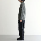 BATONER ウール梳毛片畔 ジップカーディガン #KHAKI [HR-N003-051]