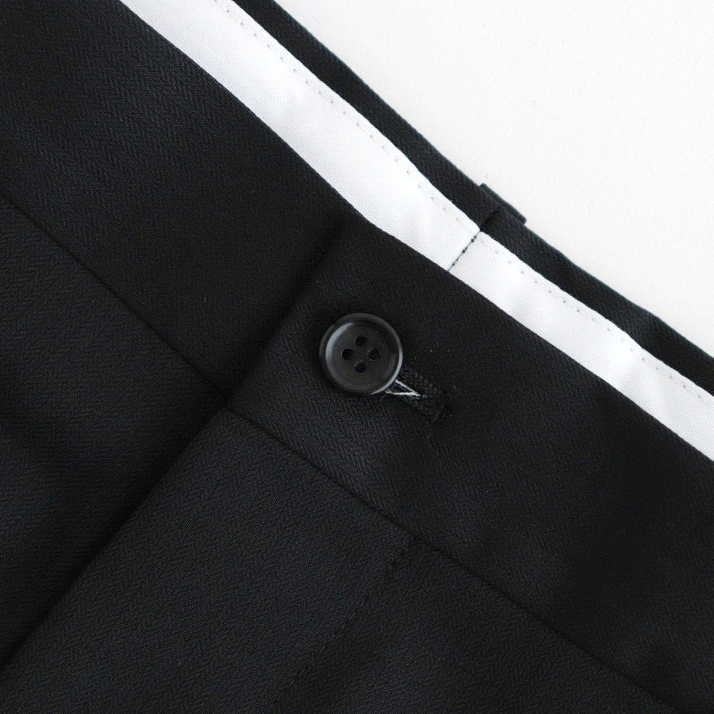 Melange Herringbone Pleated Wide Trousers #BLACK [GM261-40332]