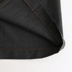 WOOL KID MOHAIR HOP SACK SLIT SKIRT #TOP CHARCOAL [A25SS06MH]