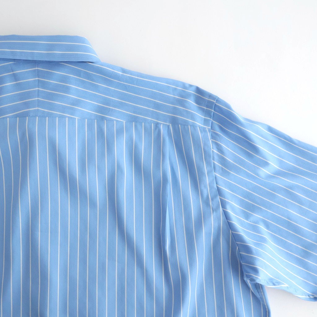 COTTON SILK STRIPE SHIRT #SAX BLUE STRIPE [A26SS01CS]