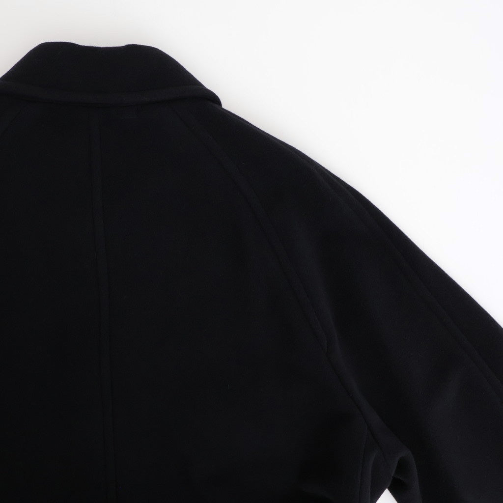 SUPER FINE WOOL MOSSER SOUTIEN COLLAR COAT #BLACK [A25AC01WM]
