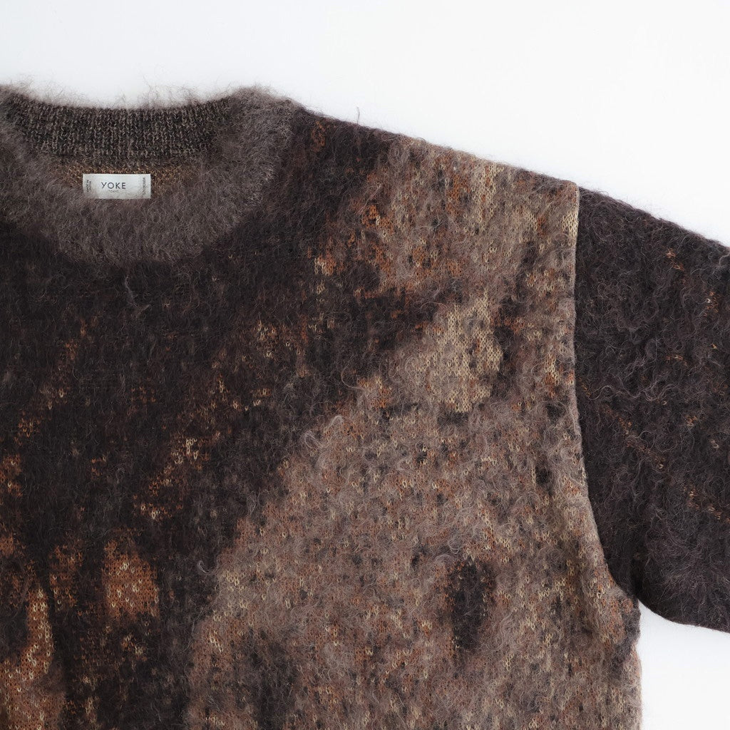 Abstract Jaquard Mohair Sweater #BROWN [YK26SS01234S]