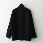 WOOL MAX CANVAS HIGH NECK ZIP BLOUSON #BLACK [A25SB03WC]
